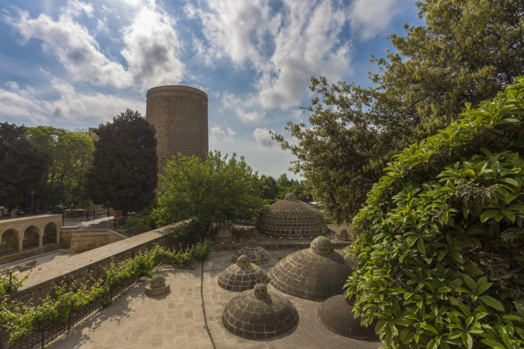 View of Maiden Tower of Gyz Galasy (Baku, Azerbaijan)