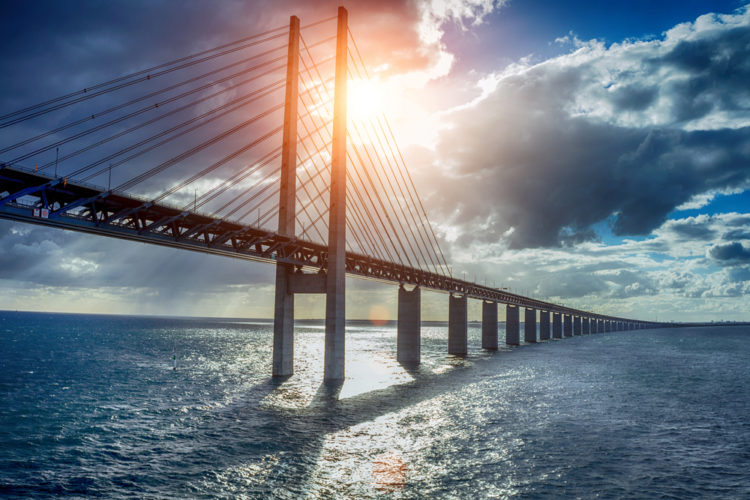 Достопримечательности Дании - мост Эресунн