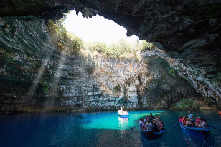 Attractions in Greece - Cave Lake Melissani