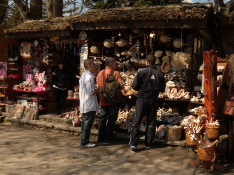 Selling souvenirs in Balchik