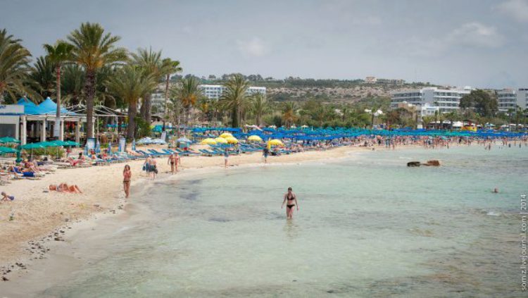 Rest on the beach in Ayia Napa in Cyprus
