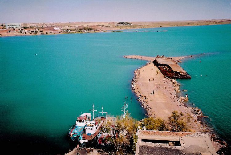 Balkhash Lake in Kazakhstan