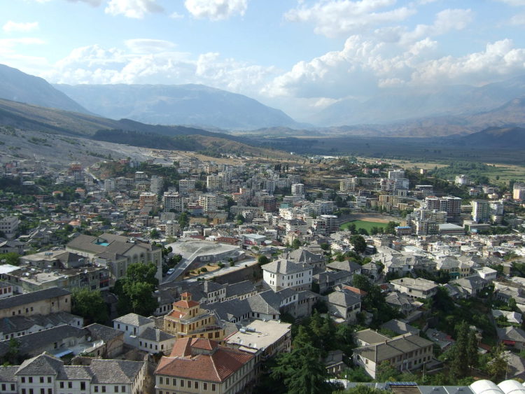Panorama of Gjirokastra City - Albania's Landmark
