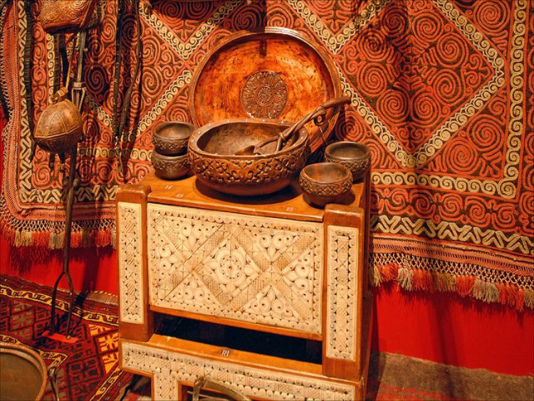 Household items - exhibits of the museum in Alma-Ata in Kazakhstan