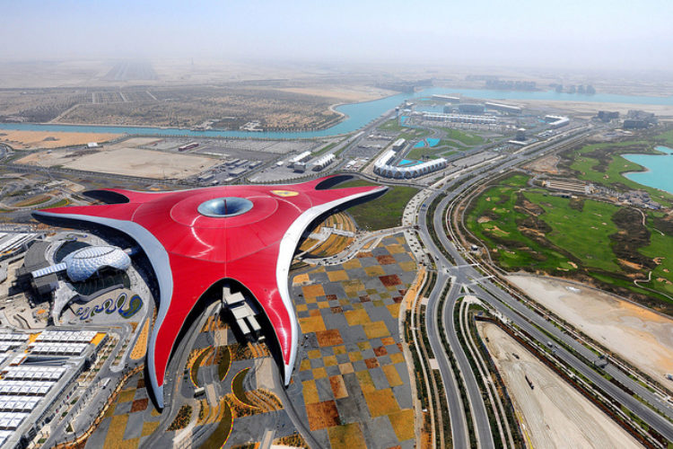 Abu Dhabi Ferrari Park in Abu Dhabi, UAE
