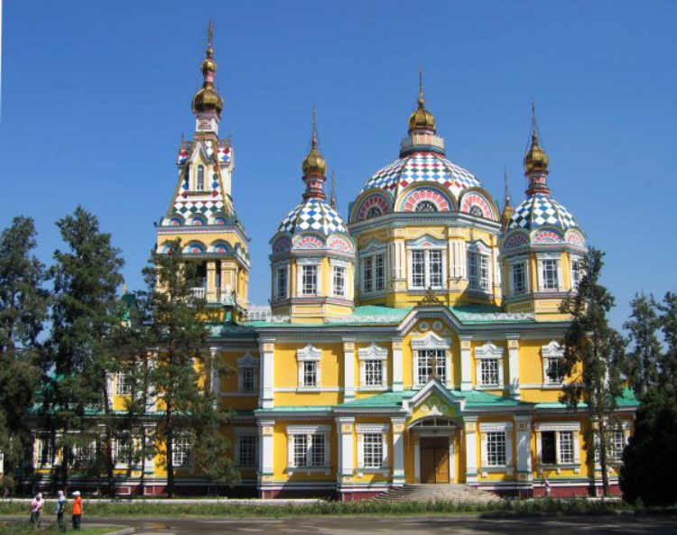 Russian Orthodox Holy Ascension Cathedral in Alma-Ata in Kazakhstan