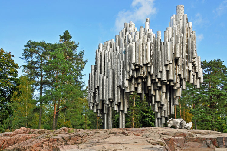 Sibelius Monument - landmarks in Helsinki, Finland