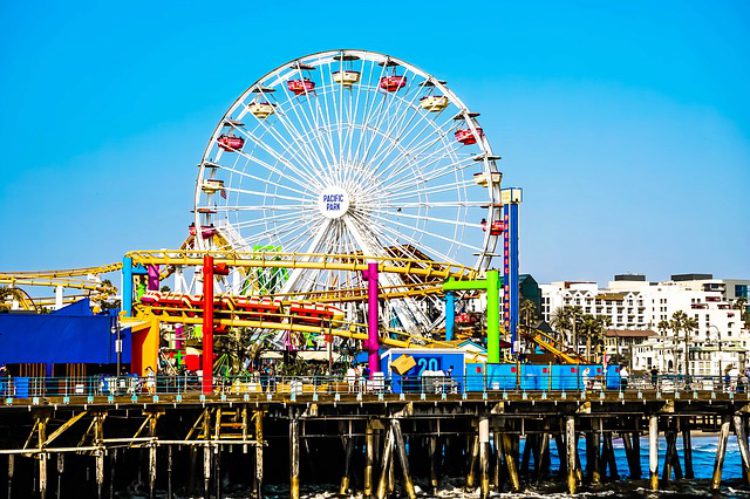 Santa Monica Pier in Los Angeles - attractions in Los Angeles, California, USA