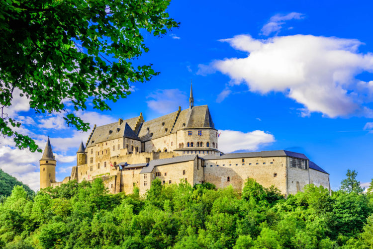 City and Castle Vianden in Luxembourg