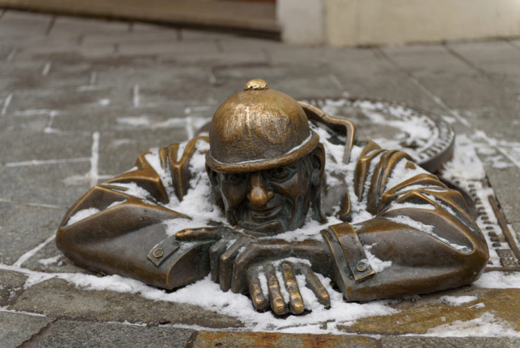 Monument to Plumber Chumil - Bratislava attractions