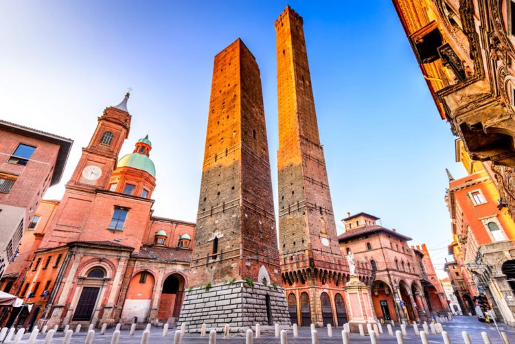 Towers of Asinelli and Garizenda - landmarks of Bologna