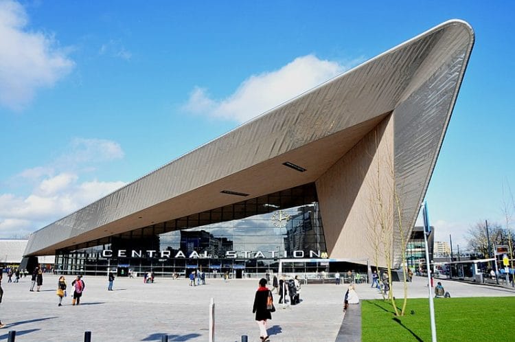 Rotterdam train station building - attractions in Rotterdam