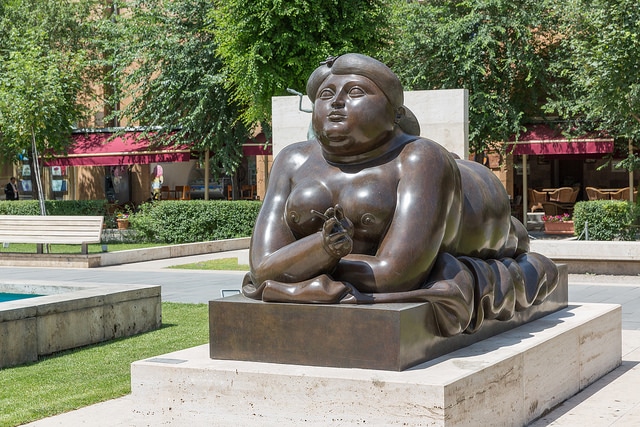 Smoking Woman Sculpture - Sights of Yerevan