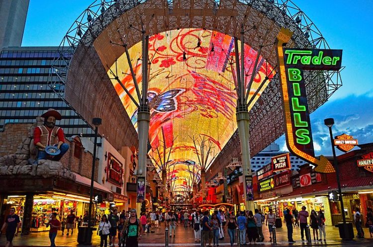 The Fremont Street Experience - Las Vegas attractions video screen