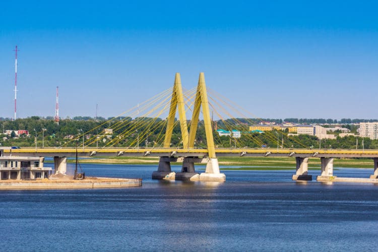 Millennium Bridge in Kazan - Kazan attractions