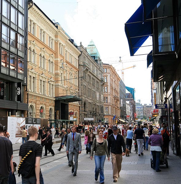 Aleksanterinkatu Street in Finland