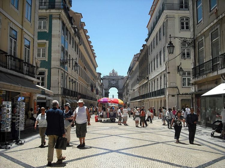 Augusta Street in Portugal
