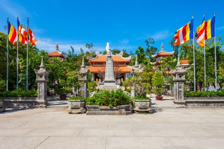 Long Son (White Buddha) Pagoda in Vietnam