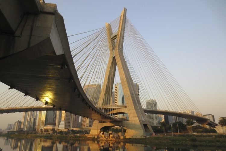 The Octavio Frias de Oliveira Bridge in Brazil