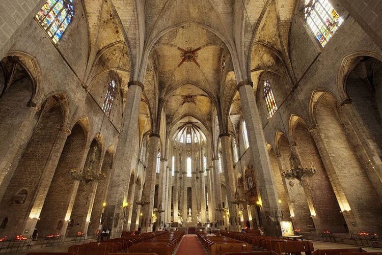 Church of Santa Maria del Mar in Spain