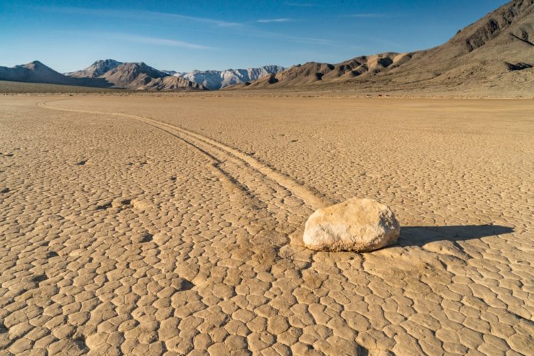 Moving Rocks in Death Valley, USA