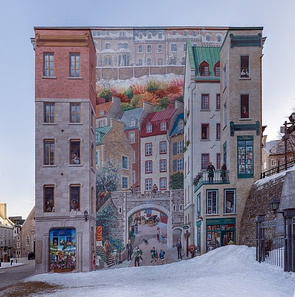Quebec Mural - Quebec Landmarks