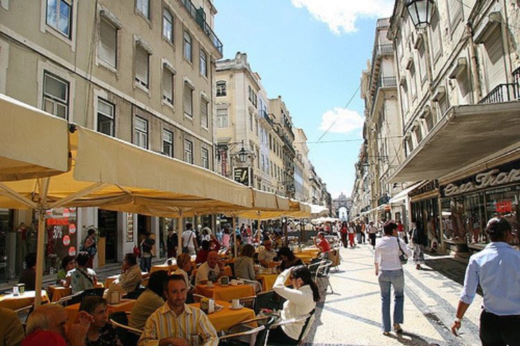 Улица Аугушта в Байше - достопримечательности Лиссабона, Португалия