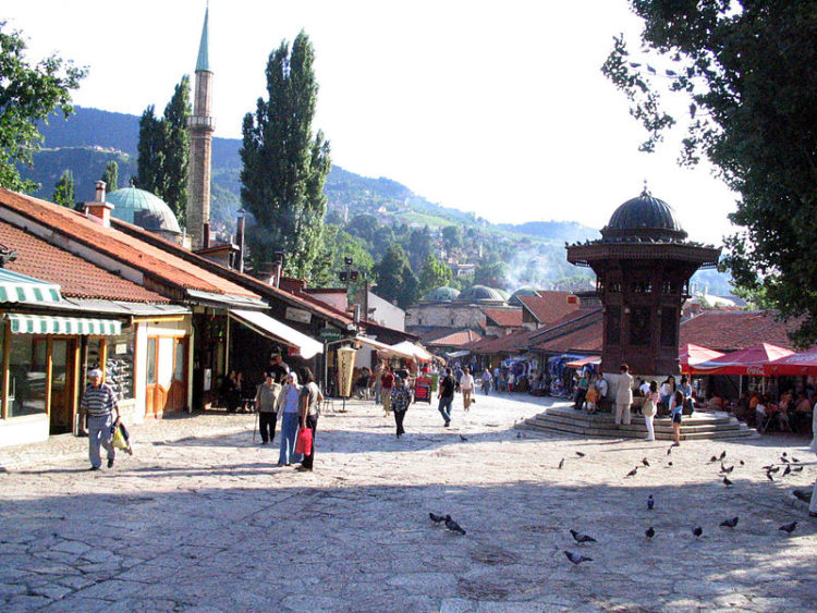 Площадь Башчаршия - достопримечательности Боснии и Герцеговины
