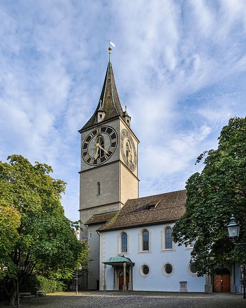 Церковь Святого Петра - достопримечательности Цюриха