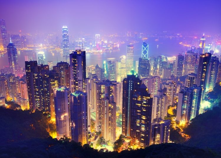 Небесная линия Гонконга в Китае