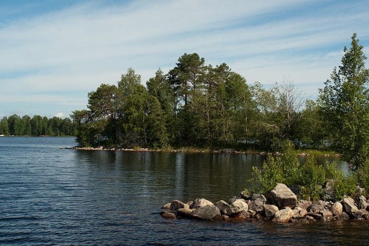 Озеро Оулуярви в Финляндии